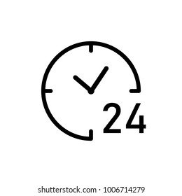 Clock vector icon. Time vector illustration. Trendy Flat style for graphic design, Web site, UI