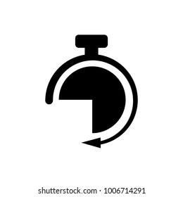 Clock vector icon. Time vector illustration. Trendy Flat style for graphic design, Web site, UI