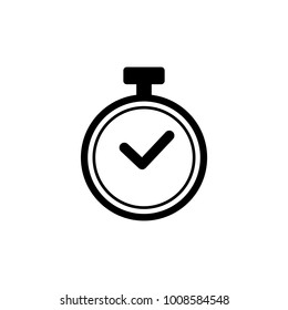 Clock vector icon. Time vector illustration. Trendy Flat style for graphic design, Web site, UI