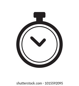 Clock vector icon. Time vector illustration. Trendy Flat style for graphic design, Web site, UI