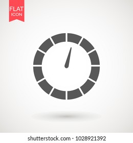 Clock vector icon. Time vector illustration. Trendy Flat style for graphic design, Web site, UI