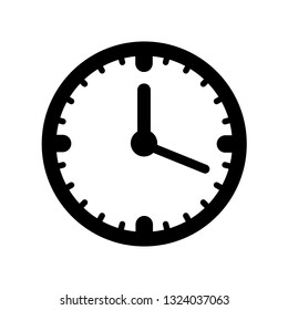 Clock vector icon, time illustration sign. Alarm symbol or logo.