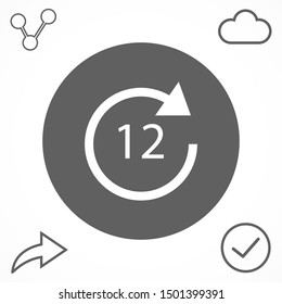 Clock vector icon. Time vector illustration. Trendy Flat style for graphic design, Web site, UI
