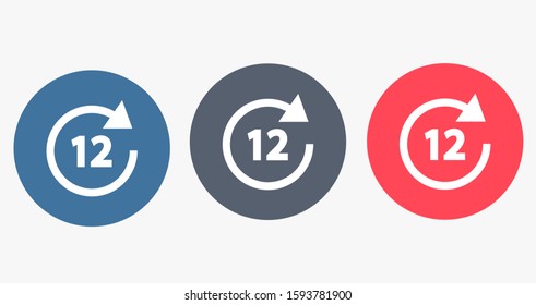 Clock vector icon. Time vector illustration. Trendy Flat style for graphic design, Web site, UI
