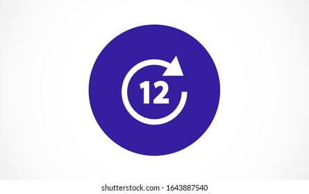 Icono de vector de reloj. Ilustración del vector de tiempo. Estilo plano moderno para diseño gráfico, sitio Web, interfaz de usuario