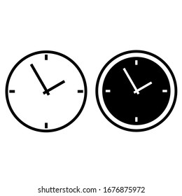 Clock vector icon. Time illustration sign. alarm symbol. date logo.