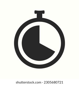 Icono de vector de reloj. Ilustración del vector de tiempo. Estilo plano de moda para diseño gráfico, sitio web, interfaz de usuario