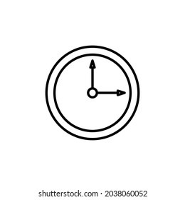 Clock vector icon, Time icon symbol illustration.