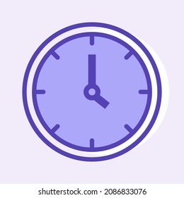 clock vector icon, timer, watch symbol. Modern,simple flat vector illustration for web site or mobile app