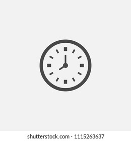 Clock vector icon wall clock time icon