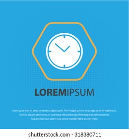 Clock vector icon for web and mobile