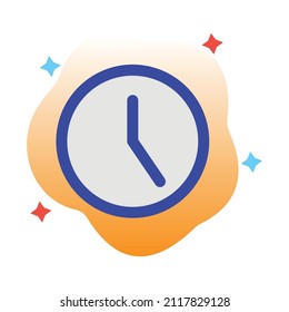 Clock Vector icon which is suitable for commercial work and easily modify or edit it

