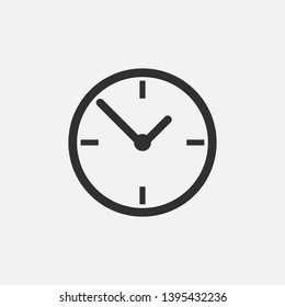Clock vector icon white background. Vector illustration. Eps 10.