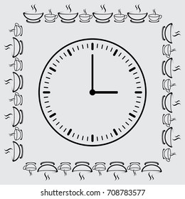 Clock, vector illustration 