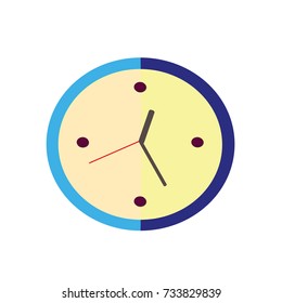 Clock vector illustration. Doodle style. Design icon, print, logo, symbol, decor, textile, paper.