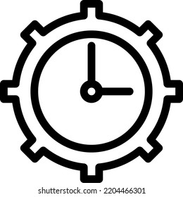 clock Vector illustration on a transparent background.Premium quality symmbols.Stroke vector icons for concept and graphic design.