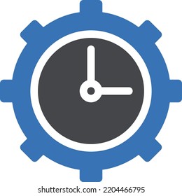 Clock Vector illustration on a transparent background. Premium quality symmbols. Glyphs vector icons for concept and graphic design.