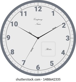 Clock vector illustration on white background - Vector