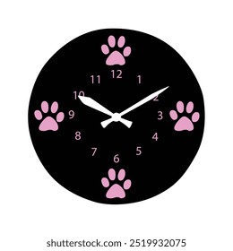 Clock vector illustration on white background. Clock icon, logo, vector.