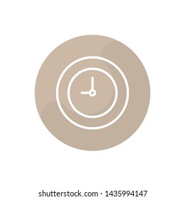 Clock Vector Illustration, outline sign.