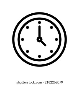 Clock vector illustration. Watch, wall clock, 24, plan, planning, time table, schedule, sked, morning, wake up, business. Time management concept. Vector line icon for Business and Advertising.
