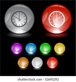 Clock. Vector interface element.