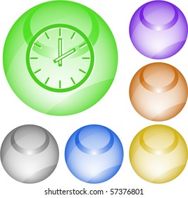 Clock. Vector interface element.