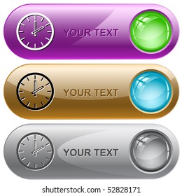 Clock. Vector internet buttons.