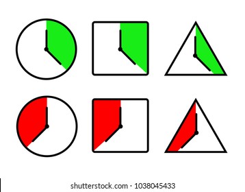 Clock vector. Isolated on a white background