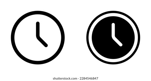 Clock vector line icon set. Business watch. Clock with different dial.