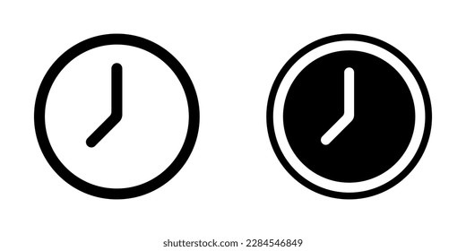 Clock vector line icon set. Business watch. Clock with different dial.