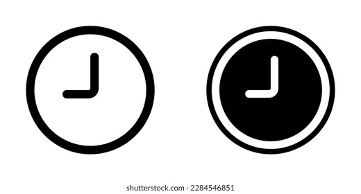 Clock vector line icon set. Business watch. Clock with different dial.