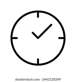 clock vector line icon symbol