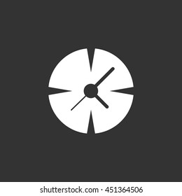 Clock Vector Logo Isolated On Black Stock Vector (Royalty Free ...