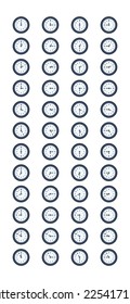 Clock vector object foe any design, Minimal different time clock vector object