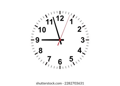 vector de reloj. icono de reloj de pared de oficina aislado en fondo blanco. Plantilla de diseño de elementos