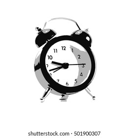 clock vector on isolated white