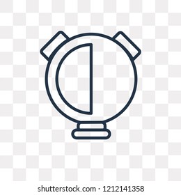 Clock vector outline icon isolated on transparent background, high quality linear Clock transparency concept can be used web and mobile