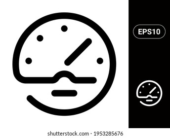 Clock Vector stylish line icon for UI an UX