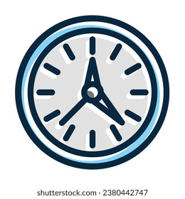 Clock Vector Thick Line Filled Dark Colors Icons For Personal And Commercial Use.
