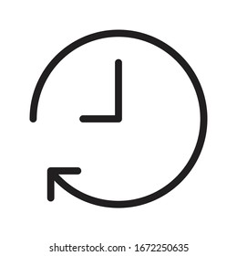 clock vector thin line icon 