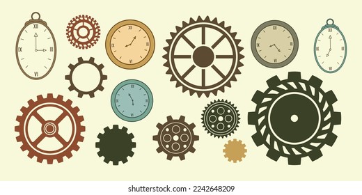 EPS vectorial del vástago de vástago del reloj