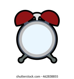 clock wake up circle time traditional icon. Isolated and flat illustration. Vector graphic