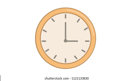 Clock wall insolated illustration
