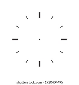 Clock For Wall, Interior, Exterior, Pictogram, Website, Apps, Art Illustration or Graphic Design Element. Vector Illustration