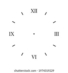 Clock For Wall, Interior, Exterior, Pictogram, Website, Apps, Art Illustration or Graphic Design Element. Vector Illustration