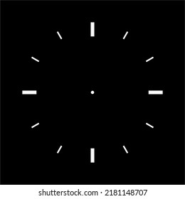 Clock For Wall, Interior, Exterior, Pictogram, Website, Apps, Art Illustration or Graphic Design Element. Vector Illustration
