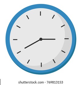 Clock wall isolated vector illustration