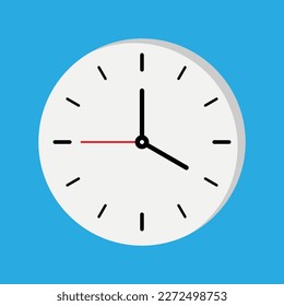 Clock. Wall clock. Minimalistic design clock. Timer. Vector