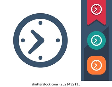 Reloj, reloj de pared, icono de tiempo. Profesional, ícono de píxel perfecto. Formato EPS 10.